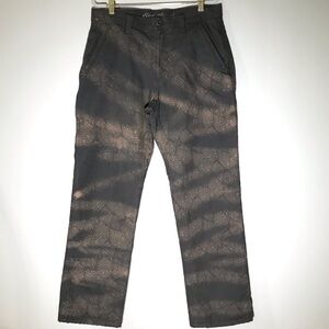Gray Bleached Men's Pants with Fleece Lining